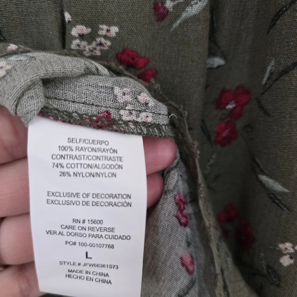 Mason & Belle Floral Embroidered Green Blouse - Picture 8 of 9